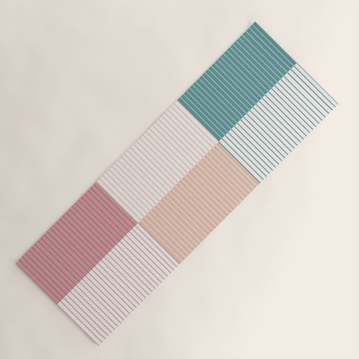 Color Block Line Pattern XIII Yoga Mat Gallery Image 1