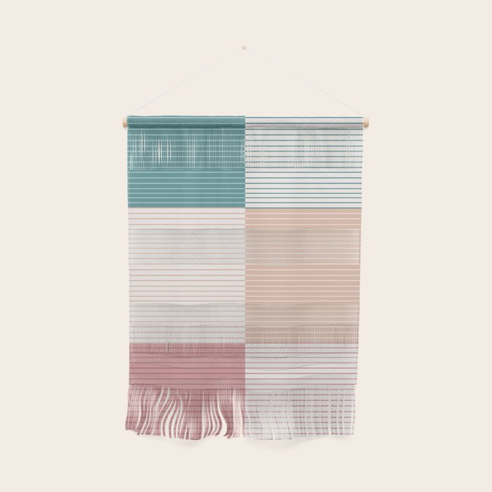 Color Block Line Pattern XIII Wall Hanging Gallery Image 1
