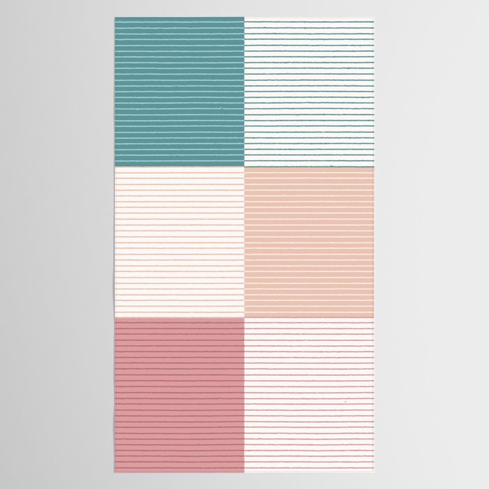 Color Block Line Pattern XIII Tablecloth Gallery Image 2