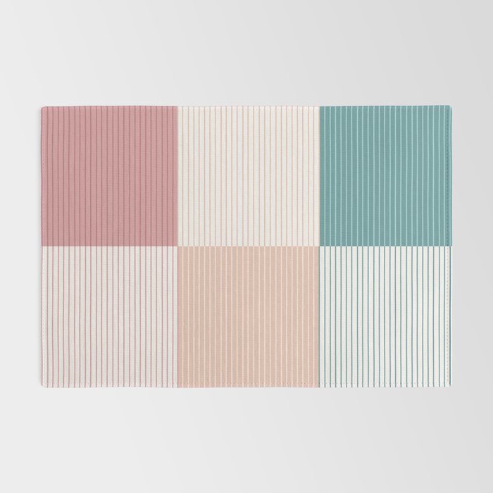 Color Block Line Pattern XIII Rug Gallery Image 2