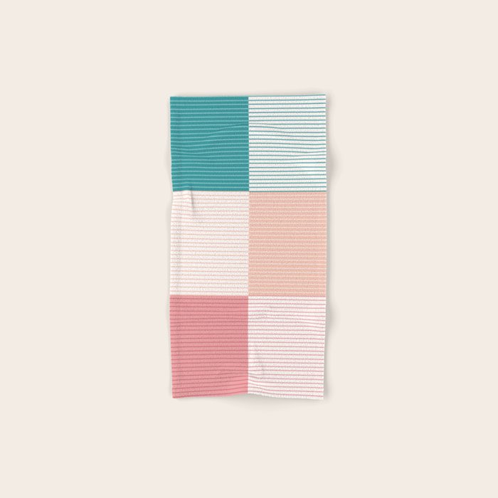 Color Block Line Pattern XIII Bath Towel Gallery Image 1
