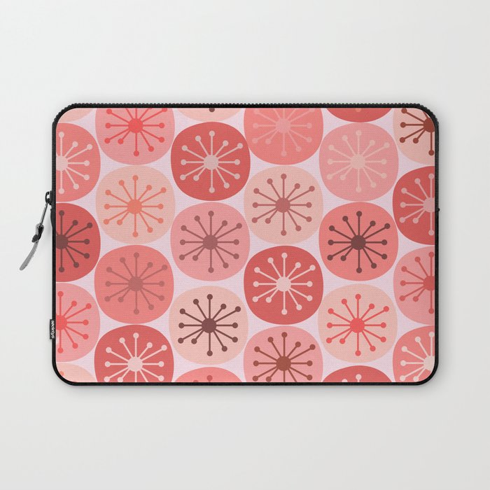 Atomic Dots Midcentury Modern Space Age Pattern in Blush Pink Tones Laptop Sleeve Gallery Image 1