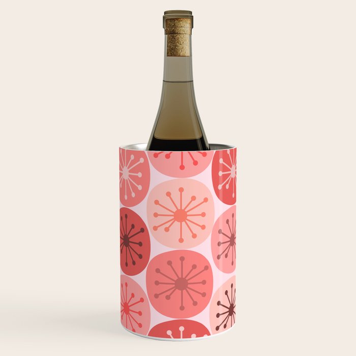 Atomic Dots Midcentury Modern Space Age Pattern in Blush Pink Tones Wine Chiller Gallery Image 2