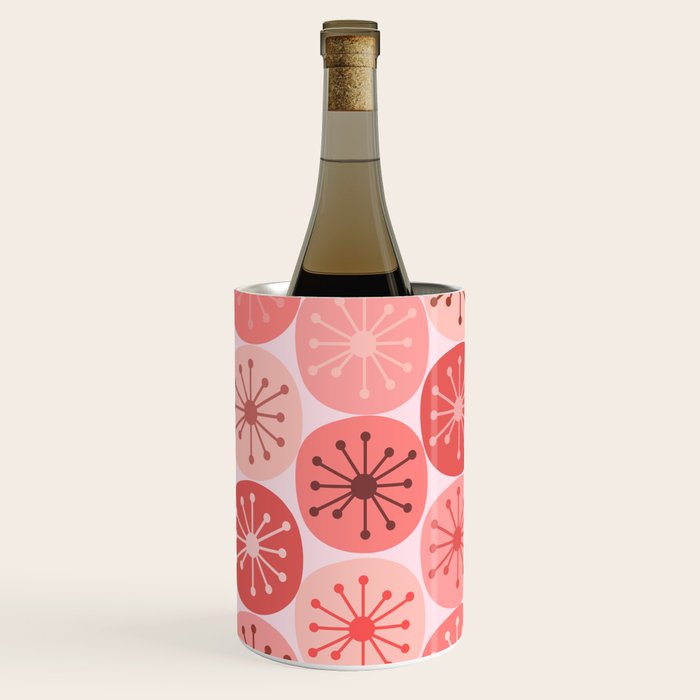Atomic Dots Midcentury Modern Space Age Pattern in Blush Pink Tones Wine Chiller Gallery Image 3