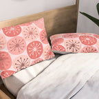 Atomic Dots Midcentury Modern Space Age Pattern in Blush Pink Tones Pillow Sham Gallery Image 2