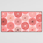 Atomic Dots Midcentury Modern Space Age Pattern in Blush Pink Tones Desk Mat Gallery Image 3