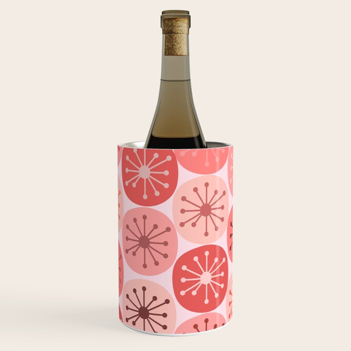 Atomic Dots Midcentury Modern Space Age Pattern in Blush Pink Tones Wine Chiller Gallery Image 1