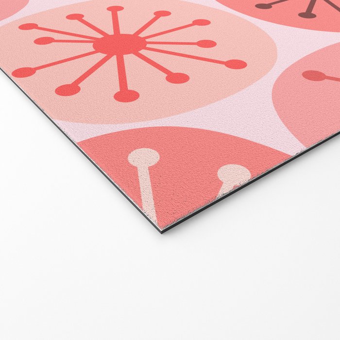 Atomic Dots Midcentury Modern Space Age Pattern in Blush Pink Tones Welcome Mat Gallery Image 2