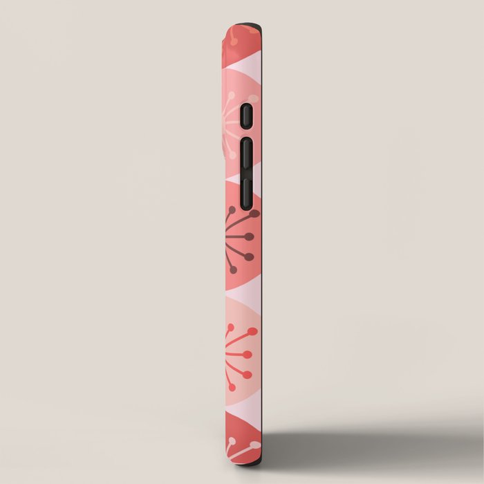 Atomic Dots Midcentury Modern Space Age Pattern in Blush Pink Tones iPhone Case Gallery Image 2