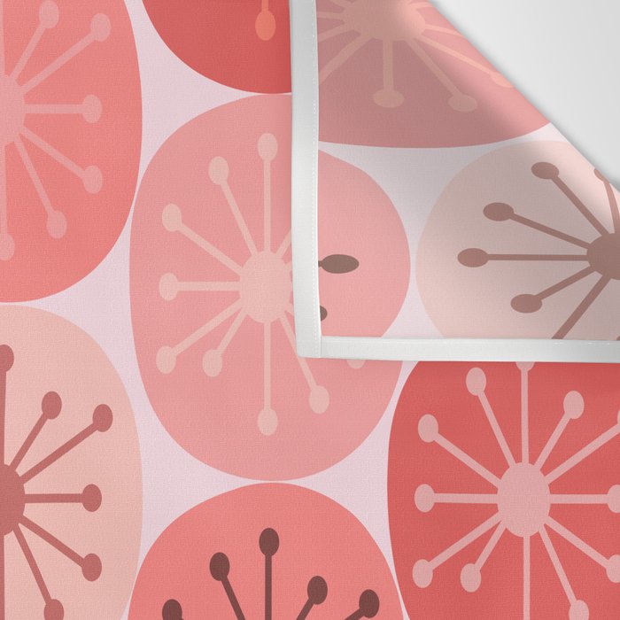 Atomic Dots Midcentury Modern Space Age Pattern in Blush Pink Tones Wall Tapestry Gallery Image 3