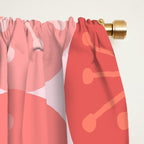 Atomic Dots Midcentury Modern Space Age Pattern in Blush Pink Tones Window Curtain Gallery Image 2