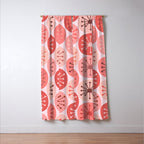 Atomic Dots Midcentury Modern Space Age Pattern in Blush Pink Tones Window Curtain Gallery Image 3