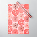 Atomic Dots Midcentury Modern Space Age Pattern in Blush Pink Tones Wrapping Paper Gallery Image 1