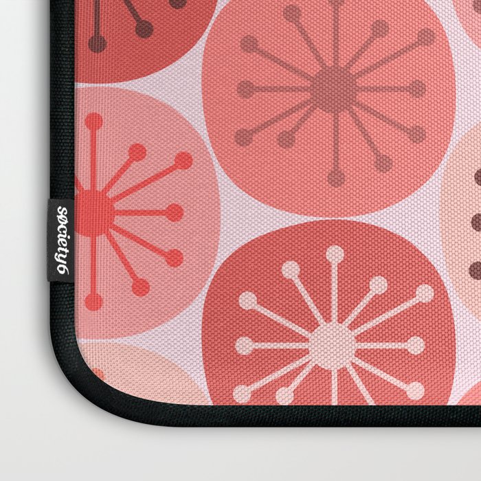 Atomic Dots Midcentury Modern Space Age Pattern in Blush Pink Tones Laptop Sleeve Gallery Image 3