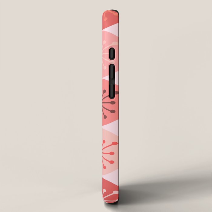 Atomic Dots Midcentury Modern Space Age Pattern in Blush Pink Tones iPhone Case Gallery Image 2