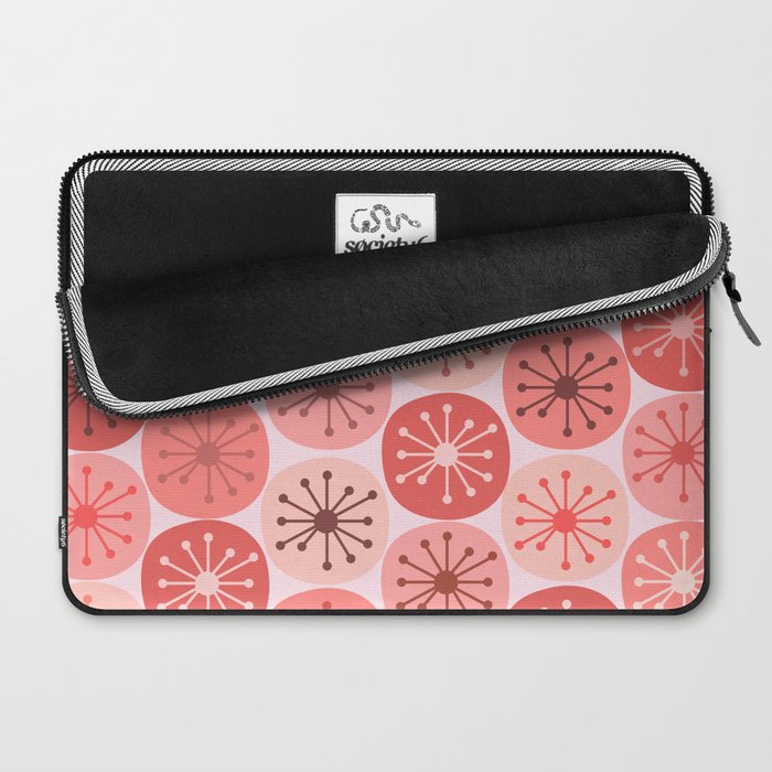 Atomic Dots Midcentury Modern Space Age Pattern in Blush Pink Tones Laptop Sleeve Gallery Image 2