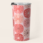 Atomic Dots Midcentury Modern Space Age Pattern in Blush Pink Tones Travel Mug Gallery Image 3