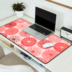 Atomic Dots Midcentury Modern Space Age Pattern in Blush Pink Tones Desk Mat Gallery Image 2
