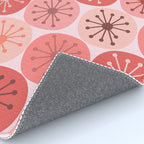 Atomic Dots Midcentury Modern Space Age Pattern in Blush Pink Tones Rug Gallery Image 4