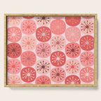 Atomic Dots Midcentury Modern Space Age Pattern in Blush Pink Tones Serving Tray Gallery Image 1