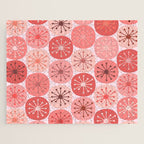 Atomic Dots Midcentury Modern Space Age Pattern in Blush Pink Tones Jigsaw Puzzle Gallery Image 1