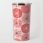 Atomic Dots Midcentury Modern Space Age Pattern in Blush Pink Tones Travel Mug Gallery Image 1