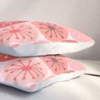 Atomic Dots Midcentury Modern Space Age Pattern in Blush Pink Tones Pillow Sham Gallery Image 3