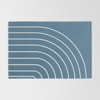 Minimal Arch XXXIV Nautical Blue Modern Geometric Lines Rug Gallery Image 2