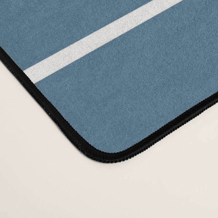 Minimal Arch XXXIV Nautical Blue Modern Geometric Lines Desk Mat Gallery Image 4