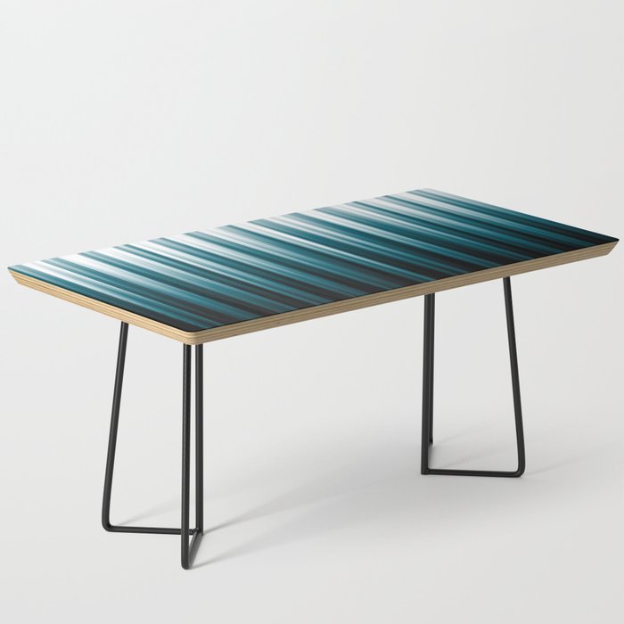 Tropical Dark Teal Inspired by 2020 Color Oceanside SW6496 Soft Vertical Blurred Line Pattern Coffee Table Gallery Image 1