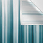 Tropical Dark Teal Inspired by 2020 Color Oceanside SW6496 Soft Vertical Blurred Line Pattern Wall Tapestry Gallery Image 3