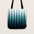 Tropical Dark Teal Inspired by 2020 Color Oceanside SW6496 Soft Vertical Blurred Line Pattern Tote Bag Gallery Image 1