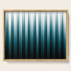 Tropical Dark Teal Inspired by 2020 Color Oceanside SW6496 Soft Vertical Blurred Line Pattern Serving Tray Gallery Image 1