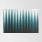 Tropical Dark Teal Inspired by 2020 Color Oceanside SW6496 Soft Vertical Blurred Line Pattern Rug Gallery Image 2