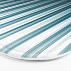 Tropical Dark Teal Inspired by 2020 Color Oceanside SW6496 Soft Vertical Blurred Line Pattern Bath Mat Gallery Image 3