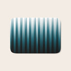 Tropical Dark Teal Inspired by 2020 Color Oceanside SW6496 Soft Vertical Blurred Line Pattern Bath Mat Gallery Image 1