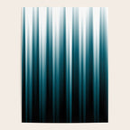 Tropical Dark Teal Inspired by 2020 Color Oceanside SW6496 Soft Vertical Blurred Line Pattern Poster Gallery Image 4