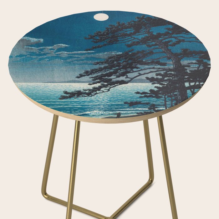 Spring Moon At Ninomiya Beach By Kawase Hasui Side Table Gallery Image 2