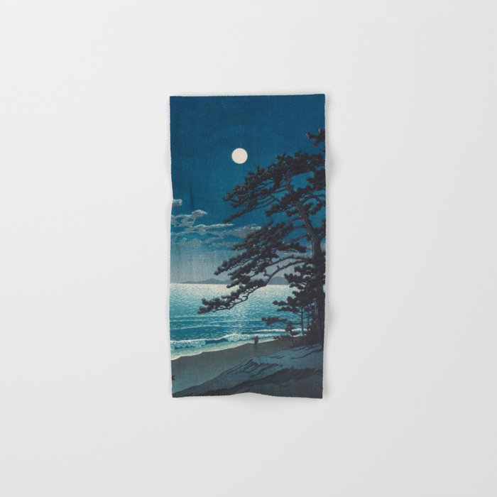 Spring Moon At Ninomiya Beach By Kawase Hasui Towels Gallery Image 1