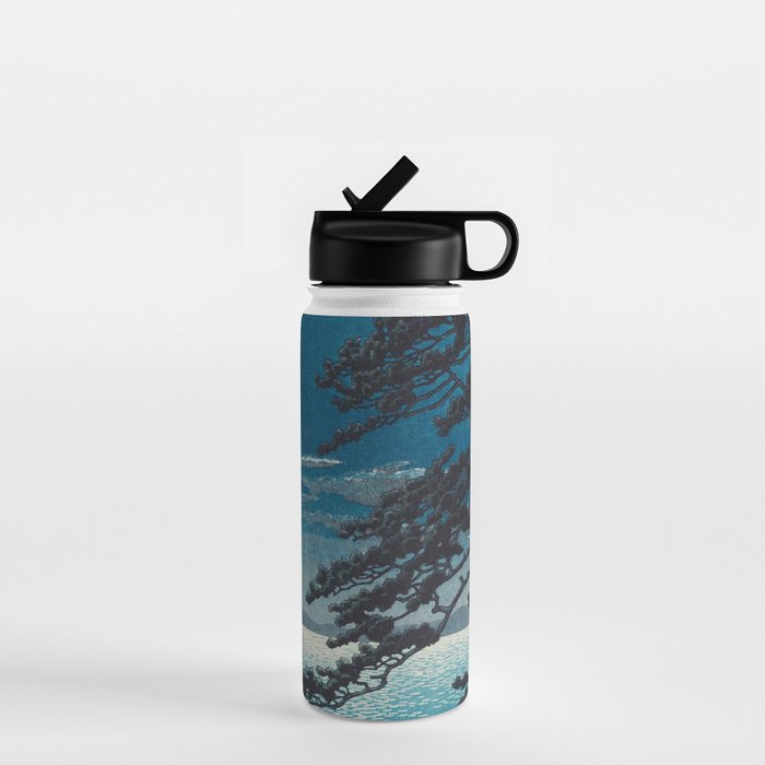Spring Moon At Ninomiya Beach By Kawase Hasui Water Bottle Gallery Image 1