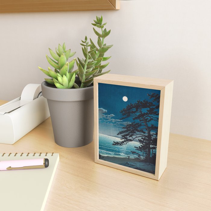 Spring Moon At Ninomiya Beach By Kawase Hasui Mini Art Print Gallery Image 2