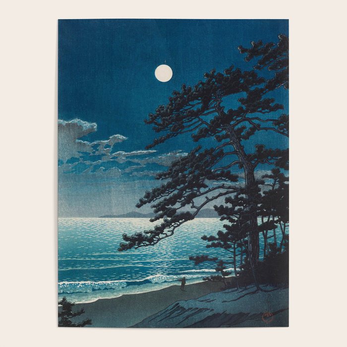 Spring Moon At Ninomiya Beach By Kawase Hasui Poster Gallery Image 4