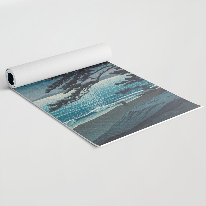 Spring Moon At Ninomiya Beach By Kawase Hasui Yoga Mat Gallery Image 2