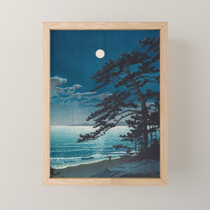 Spring Moon At Ninomiya Beach By Kawase Hasui Mini Art Print Gallery Image 1