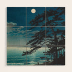 Spring Moon At Ninomiya Beach By Kawase Hasui Wood Wall Art Gallery Image 1