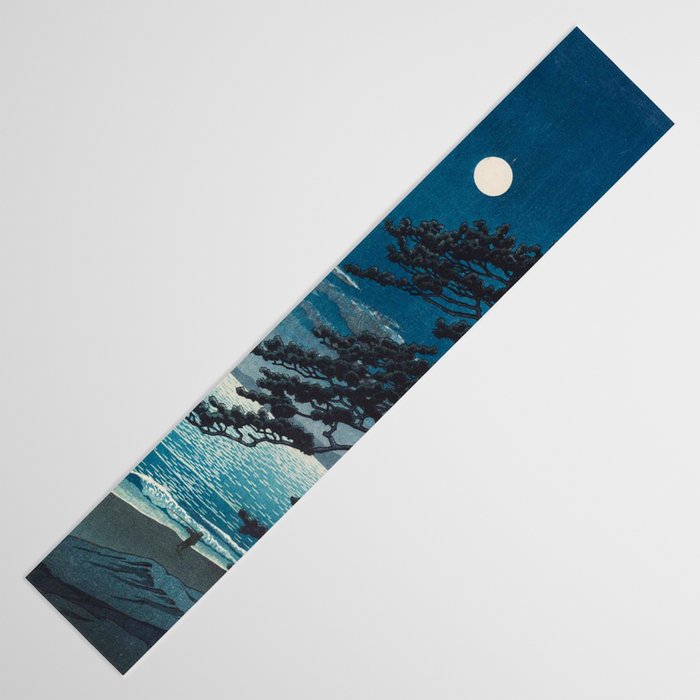 Spring Moon At Ninomiya Beach By Kawase Hasui Table Runner Gallery Image 3