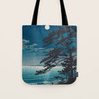 Spring Moon At Ninomiya Beach By Kawase Hasui Tote Bag Gallery Image 1
