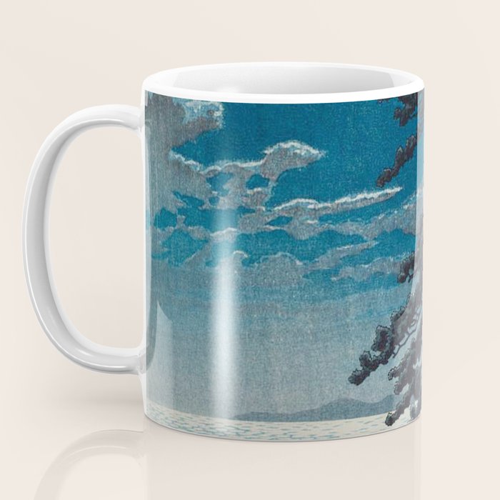 Spring Moon At Ninomiya Beach By Kawase Hasui Coffee Mug Gallery Image 3