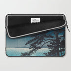 Spring Moon At Ninomiya Beach By Kawase Hasui Laptop Sleeve Gallery Image 2