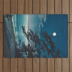 Spring Moon At Ninomiya Beach By Kawase Hasui Outdoor Rug Gallery Image 1
